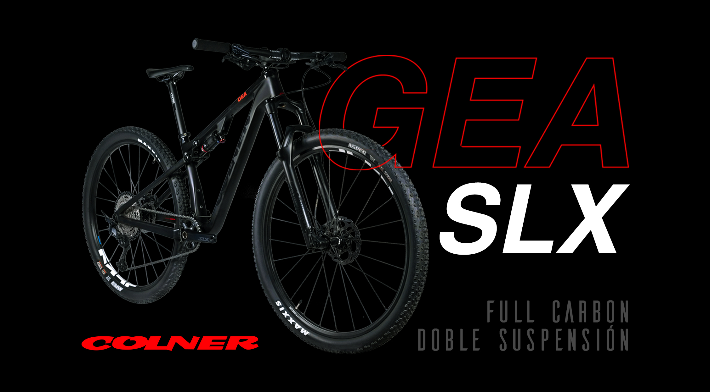 Bicicleta Gea SLX full carbono / doble suspensión MTB