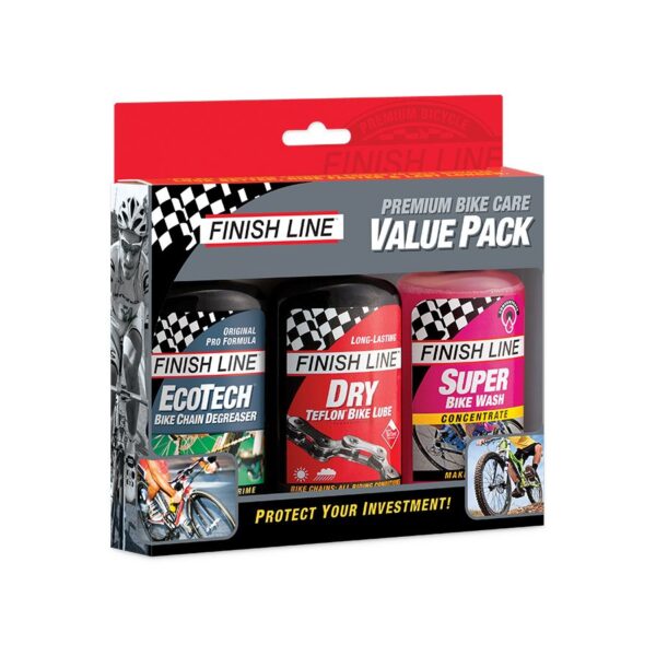 KIT LUBRICANTE FINISH LINE DRY SECO Y WET HÚMEDO BICI CADENA